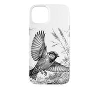Custodia per iPhone 15 Plus Spetebo volante disegnato con arte in natura