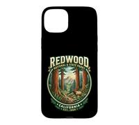 Custodia per iPhone 15 Plus Spilla vintage a forma di alce di Redwood National & State Parks California