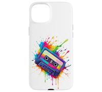 Custodia per iPhone 15 Plus Splash Art Retro Cassette Tape