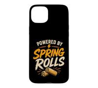 Custodia per iPhone 15 Plus Spring Rolls Eating Asian Food Funny
