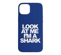 Custodia per iPhone 15 Plus Squalo di Halloween Guardami Sono uno Squalo