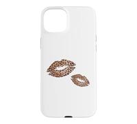 Custodia per iPhone 15 Plus Stampa leopardata Labbra Graphic Bold Cheetah Bocca Bacio Donna