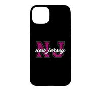 Custodia per iPhone 15 Plus Stampa leopardata vintage del New Jersey Game Day Fan Art
