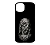 Custodia per iPhone 15 Plus Statua Estetica Oscura Cascata Volti Velati Arte Surreale