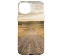 Custodia per iPhone 15 Plus Strada di ghiaia rurale Campagna Scenic Winding Path