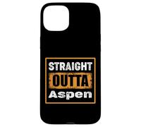 Custodia per iPhone 15 Plus Straight Outta Aspen, Colorado, USA, stile retrò invecchiato, vintage