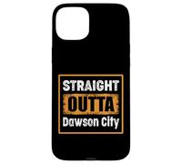 Custodia per iPhone 15 Plus Straight Outta Dawson City USA retrò invecchiato vintage humo