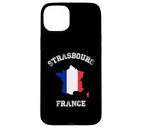 Custodia per iPhone 15 Plus Strasburgo, Francia, classica, bandiera, mappa, design