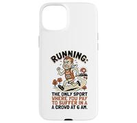 Custodia per iPhone 15 Plus Suffer Marathon Ironic Running Citazioni