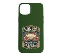 Custodia per iPhone 15 Plus Sukkot La festa di nozze del Messia Menorah Gerusalemme