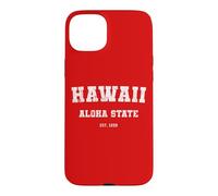 Custodia per iPhone 15 Plus Summer Hawaiian Islands (est 1959) Hawaii Aloha State