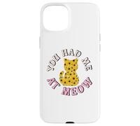 Custodia per iPhone 15 Plus Sunflowers Cat Lovers You Had me At Meow