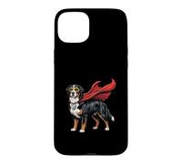 Custodia per iPhone 15 Plus Supereroe del Bovaro del Bernese - Amante dei cani Berner