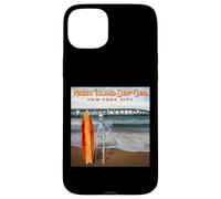 Custodia per iPhone 15 Plus Surf divertente Skeleton Rikers Island Surf Club New York City