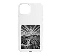Custodia per iPhone 15 Plus Surreale Gatto Selfie Farm Scie chimiche Umorismo