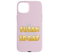 Custodia per iPhone 15 Plus Susan Joke IDGAF Meme Cute Halloween Costume For Susans