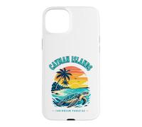 Custodia per iPhone 15 Plus T-shirt delle Isole Cayman Caraibi Paradise Sea Turtle Sunset