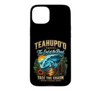 Custodia per iPhone 15 Plus Teahupo'o Tahiti Nui Polynesia Cavalca la leggenda Surf Addicted