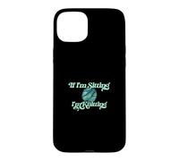 Custodia per iPhone 15 Plus Teal If I'm sitting I'm Knitting Yarn Ball illustrazione