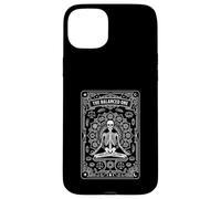 Custodia per iPhone 15 Plus The Balanced One Tarocco Scheletro Divertente Yoga Meditazione
