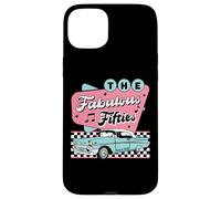 Custodia per iPhone 15 Plus The Fifties 1950s Car Music Checkerboard Rockabilly Sock Hop
