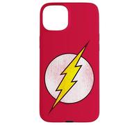 Custodia per iPhone 15 Plus The Flash Logo Distressed White & Yellow