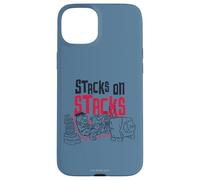 Custodia per iPhone 15 Plus The Flintstones Fred Barney Stacks on Stacks