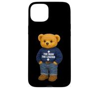 Custodia per iPhone 15 Plus The Man The Legend Funny Teddy Bear Humor Quotes Sayings