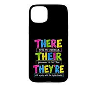 Custodia per iPhone 15 Plus There Their They're Funny Grammar English Teacher Humor