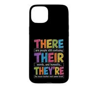 Custodia per iPhone 15 Plus There Their They're Funny Grammar English Teacher Humor