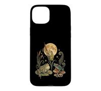 Custodia per iPhone 15 Plus Three Frogs Moon Vintage Amphibian Cottagecore Art