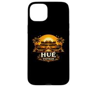 Custodia per iPhone 15 Plus Tinta Vietnam Città Imperiale Tramonto Viaggi Design