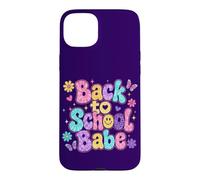 Custodia per iPhone 15 Plus Torna a scuola Babe Retro Groovy Carino Daisy Butterfly