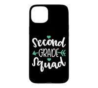 Custodia per iPhone 15 Plus Torna alla scuola 2nd Grade Squad per insegnanti studenti