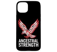 Custodia per iPhone 15 Plus Totem nativo dell'aquila nativa della forza ancestrale del Pacifico nord-