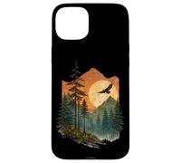 Custodia per iPhone 15 Plus Tramonto Montagne Foresta Campeggio Natura Avventura Campeggio Camper