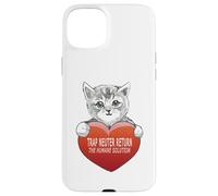 Custodia per iPhone 15 Plus Trap Neuter Return (TNR) The Humane Solution gatto cuore amore