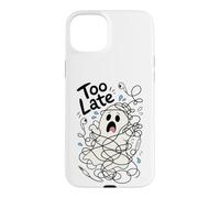 Custodia per iPhone 15 Plus Troppo tardi fantasma in preda al panico catturato in fili