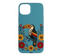 Custodia per iPhone 15 Plus Tucano Floreale Motivi Folk Uccello Ornamentale Tribale