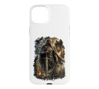 Custodia per iPhone 15 Plus Tyr Guerriero Rune Vichinghi Mitologia Norrena