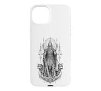 Custodia per iPhone 15 Plus Tyr Norse War Justice Wolf Rune Mitologia Opera d'arte