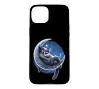 Custodia per iPhone 15 Plus Ufficiale Spiral Velvet Moon Cat Gothic Fantasy