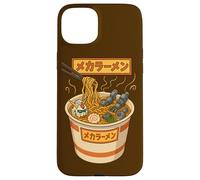 Custodia per iPhone 15 Plus Ukiyo-E Ramen Japanese Retro 90s Mecha Warrior Meka Roboto