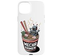 Custodia per iPhone 15 Plus Ukiyo-E Ramen Japanese Retro 90s Mecha Warrior Meka Roboto