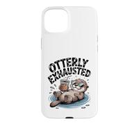 Custodia per iPhone 15 Plus Umorismo lontra esausto carino pigro stanco lontra