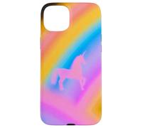 Custodia per iPhone 15 Plus Unicorn Rainbow Aesthetic Nostalgic Aura 80s Inspired Vtg