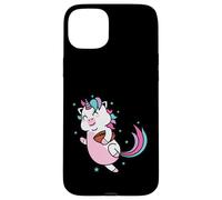 Custodia per iPhone 15 Plus Unicorno che gioca a rugby o