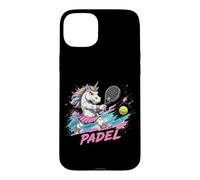 Custodia per iPhone 15 Plus Unicorno Forte E Padel - Padel Divertente - Tennis Padel -