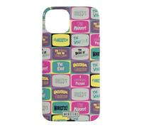 Custodia per iPhone 15 Plus Universal Monsters Retro Horror Titles All Over Print