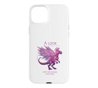 Custodia per iPhone 15 Plus Uno sguardo al futuro Cyber SciFi Dinosaur Design
